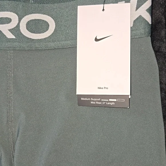 NikePro 3in ShortsNikeVintage Green/White SZ:XS NEW - Picture 10 of 10